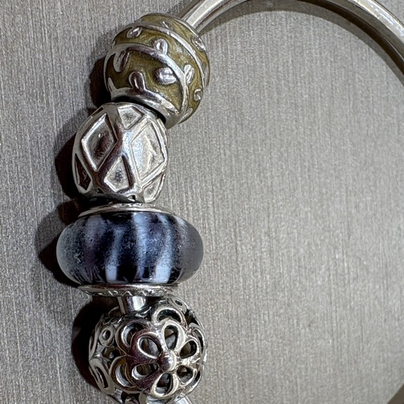 Pandora Silver Bracelet with Logo Charm - Picture 5 of 5